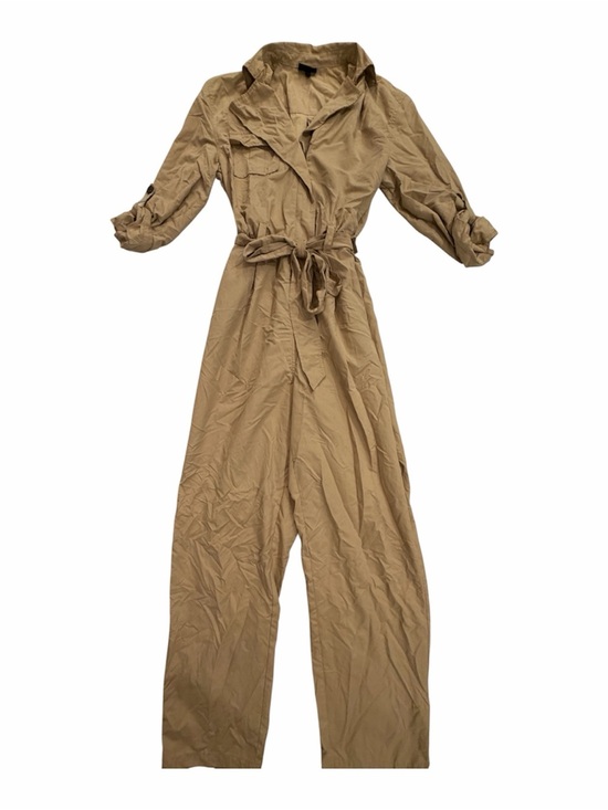 Who What Wear Pants - Who What Wear Khaki Tie-Waist Utility Jumpsuit